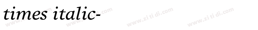 times italic字体转换
